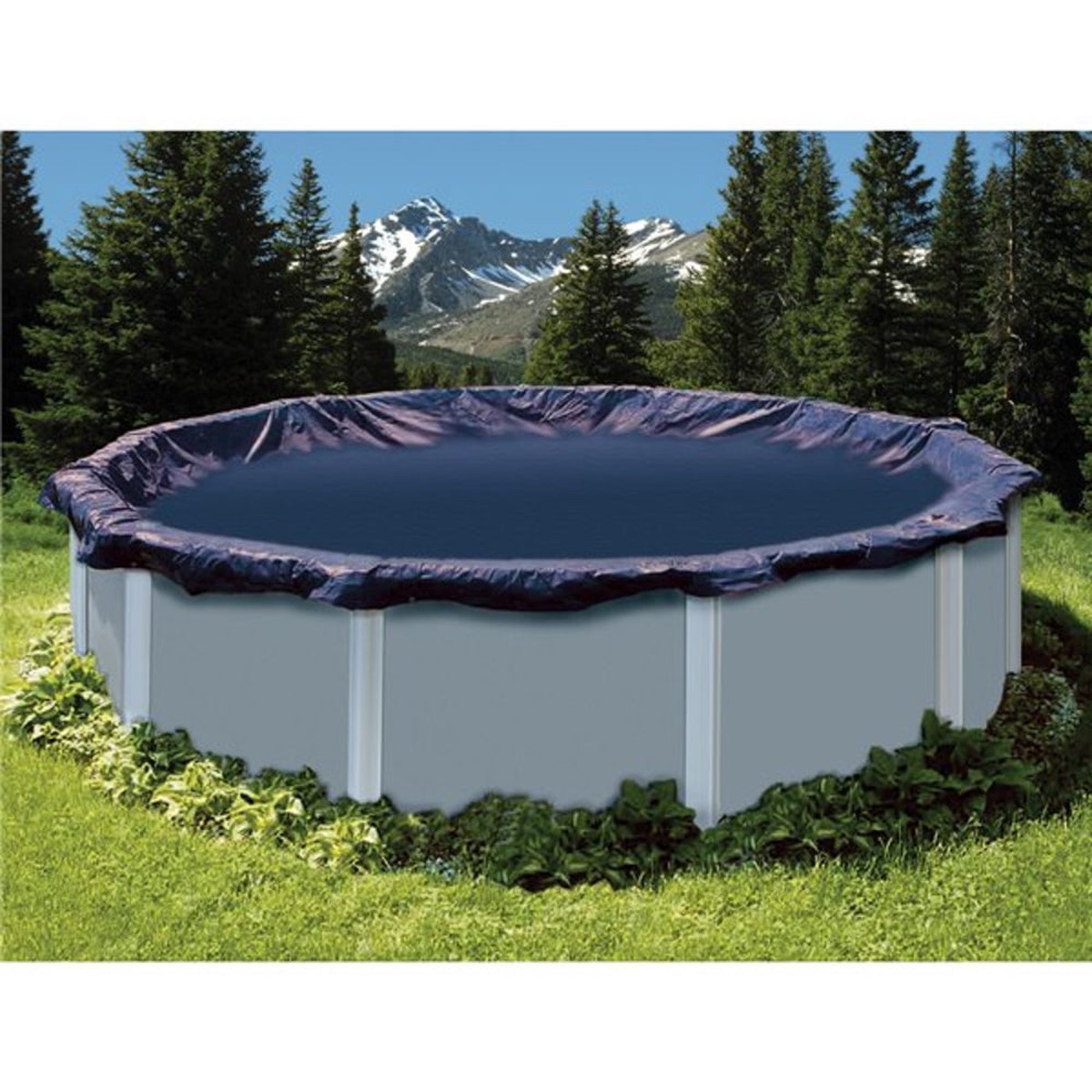 Winter Pool Cover | Swimline | Deluxe 16x32 Oval Vinyl Heavy Duty Winter Cover | 4 ft Overlap